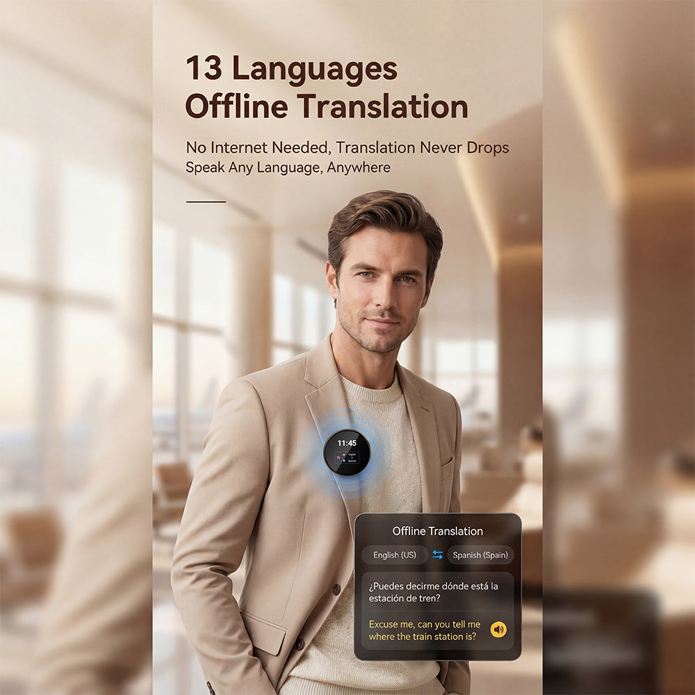 ZNP Z06 Smart Wearable AI Language Translator Real Time in 165 Languages