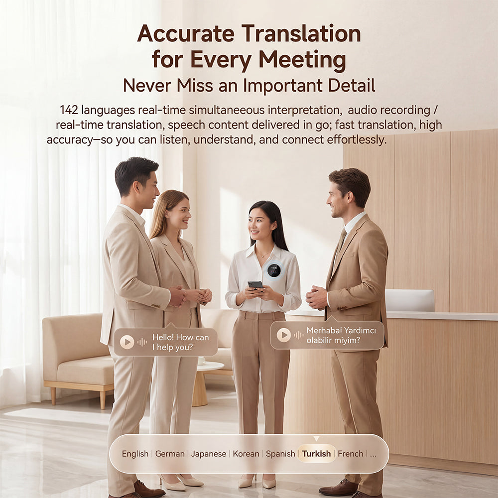 ZNP Z06 Smart Wearable AI Language Translator Real Time in 165 Languages